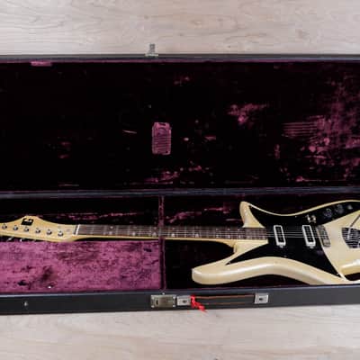Guyatone LG-160T Telstar 1966 Aged Pearl White Made in Japan MIJ w/ Hard Case image 2