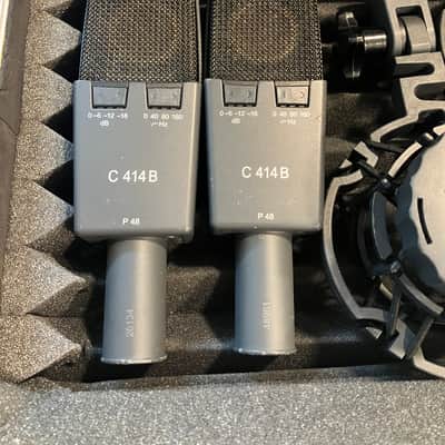AKG 1980's C414 B-XLS Stereo Pair – With Original Case & Shock Mounts image 2