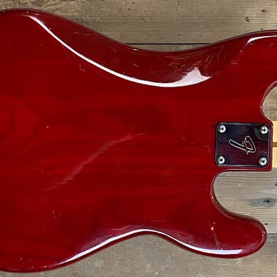 Fender Precision Bass Left-Handed with Maple Fretboard 1970 - 1983 - Ruby Red image 5