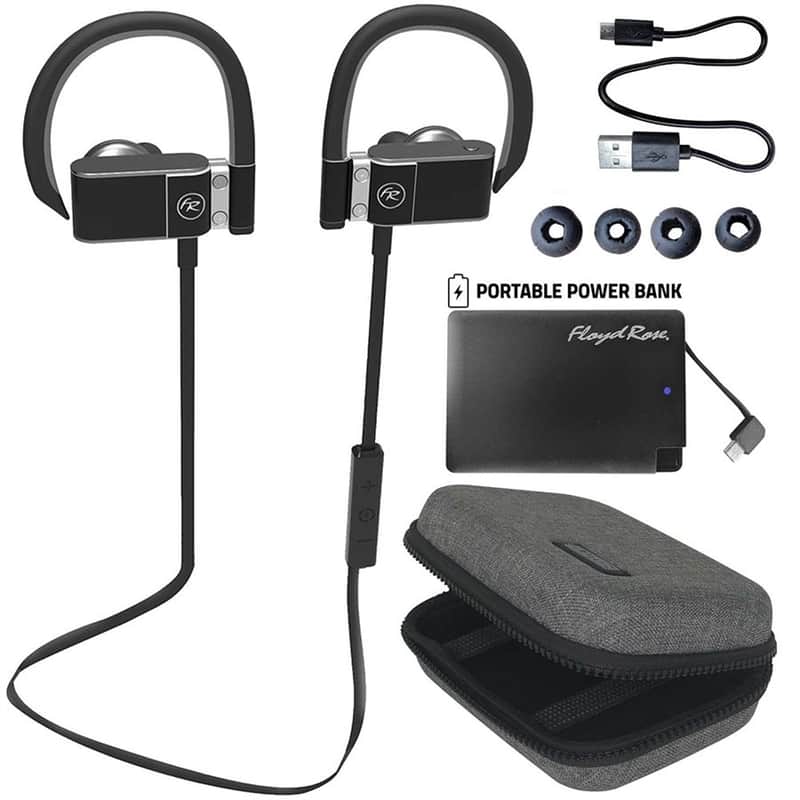 Floyd Rose FR-360BK Pro Series Wireless Sport Earbuds w/ Portable Power Bank image 1