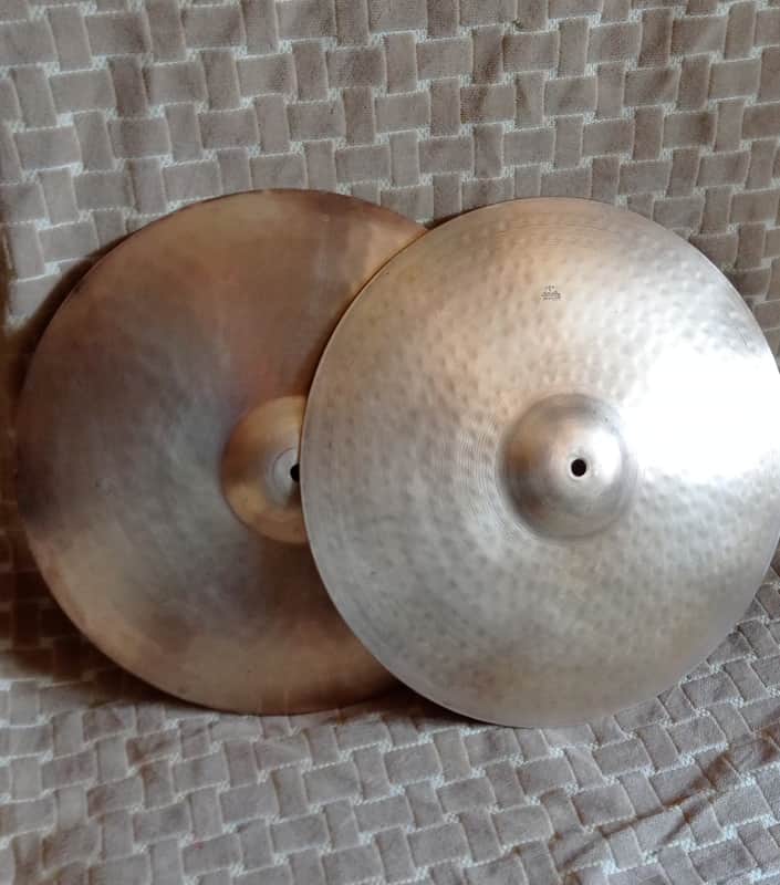 Amati Kraslice 15" Vintage Collectable Hi Hat Pair 60s-70s - Traditional image 1