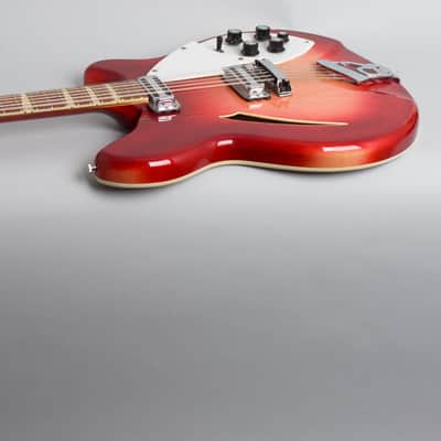 Rickenbacker  Model 360/12 Thinline Hollow Body Electric Guitar (1966), ser. #FH-2731, original silver tolex hard shell case. image 7