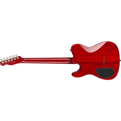 Fender Special Edition Custom Telecaster Flame Maple Top w/ Seymour Duncan Humbuckers - Crimson Red Transparent image 5