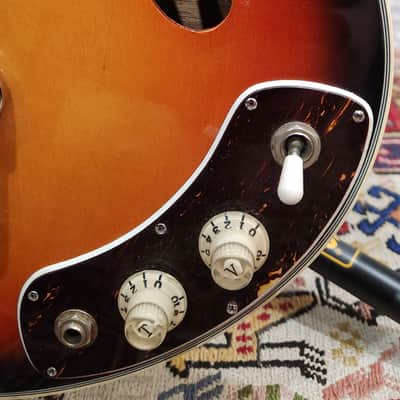 Silvertone/Teisco 1445 Sunburst Thinline Hollowbody 1960s Japan image 14
