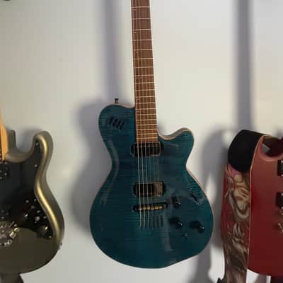 Godin LGX 2000’s - Transparent Blue Flame image 1