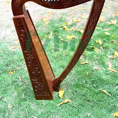 22 String Rosewood Celtic Lever Harp: Irish Lyre with Bag & Accessories image 6