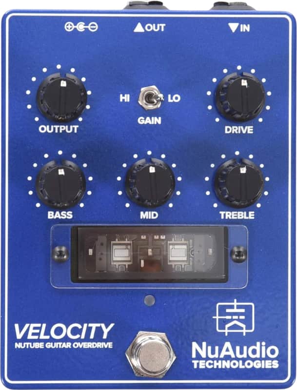 Mission Engineering NuAudio Velocity NuTube Overdrive Effects Pedal, Blue image 1