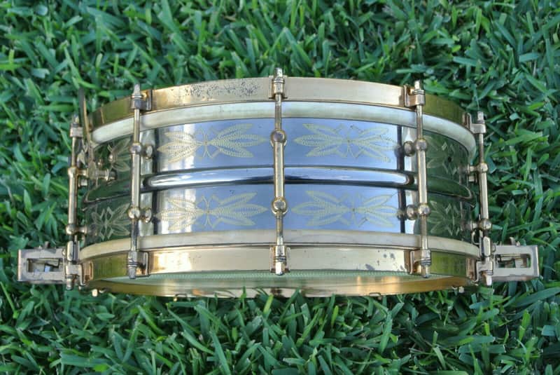 ORIGINAL Ludwig & Ludwig 5x14 BLACK BEAUTY SUPER SENSITIVE w TOP & BOTTOM Snare Wires image 1