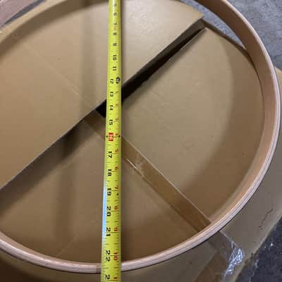 23” Classic Maple Bass Drum Hoops Pair - Vintage Black Oyster image 16