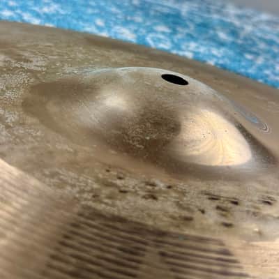 (TOP ONLY) PROFESSIONALLY REPAIRED 14” Zildjian K CUSTOM HYBRID Hihat Top image 6