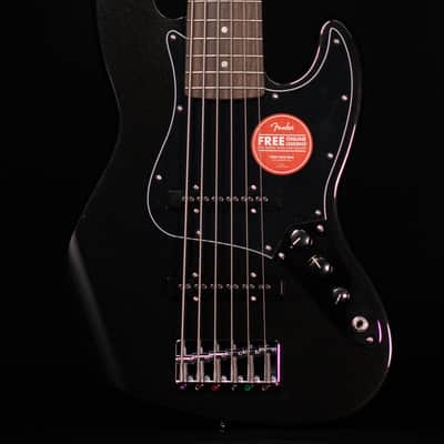 Squier Affinity Jazz Bass VI, Laurel FB, Black Metallic image 1