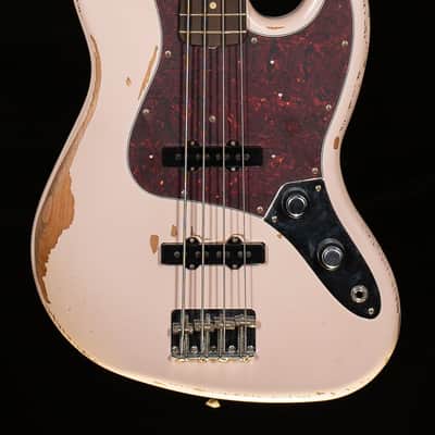 Fender Flea Jazz Bass, Rosewood Fingerboard, Road Worn Shell Pink Bass Guitar (983) image 3