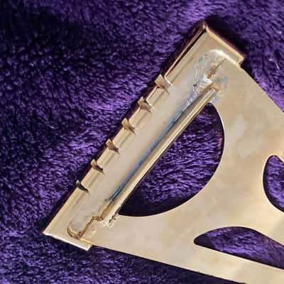 NOS-Gibson  Super 400 Exclusive Tailpiece  & Authentic Truss Rod Cover COMBO Late 80’s - Engraved Solid Brass with Super 400 semi-polished bound Truss Rod Cover. image 7