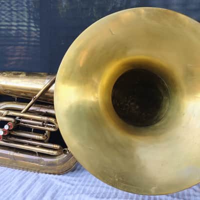 Reynolds Contempora 3v BBb Recording Tuba ~1959 - Lacquer & raw brass image 8