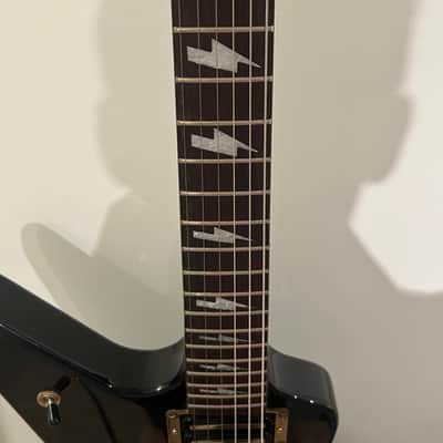 Rare Fernandes EX-85L Left Handed 1984 - Black - Explorer - Lightning Bolt Inlays - Set Neck - Made In Japan MIJ image 5