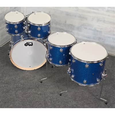 Used DW Collectors VLT 333 Maple 6pc Drum Set Blue Glass - Very Good image 8