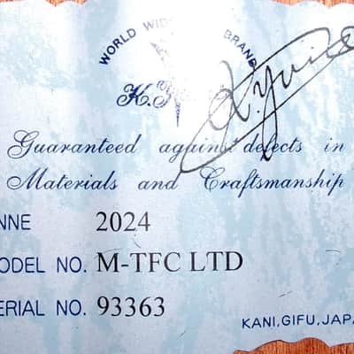 Yairi M-TFC LTD 2024 Limited production of only 10 units, Cutaway, Hand Made  - Natural Lacquer image 23
