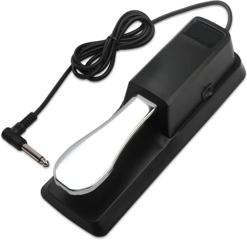 Sustain Pedal for Keyboard Universal, Premium Sustain Pedal, Piano Pedal for Keyboard with Polarity Switch for MIDI Keyboards, Digital Pianos image 1