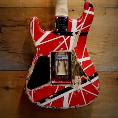 Palermo EVH 5150 Striped Conversion Eddie Van Halen Guitar Relic'd By Mike Palermo W/ Bag image 3