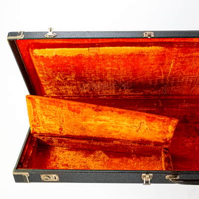 Vintage Fender G&G Guitar Case Late 60s Early 70s Black Tolex Orange Interior image 12