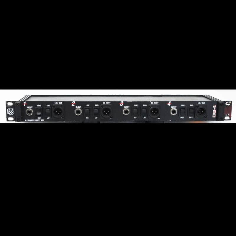 ProCo DB-4 Four-channel passive rackmount direct box image 1