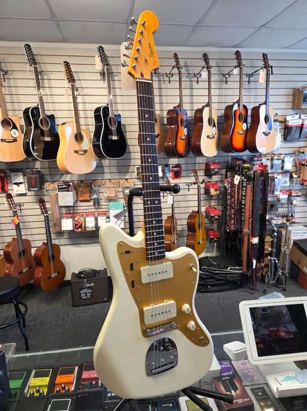 Squier J Mascis Jazzmaster with Laurel Fretboard - Vintage White image 1