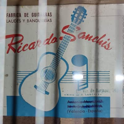 Ricardo Sanchís Carpio. Old guitar. luthier 1963 image 11