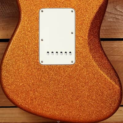 FENDER PAWN SHOP SUPER-SONIC MINT! 2012 Orange Flake Offset Guitar HH 08567 image 6