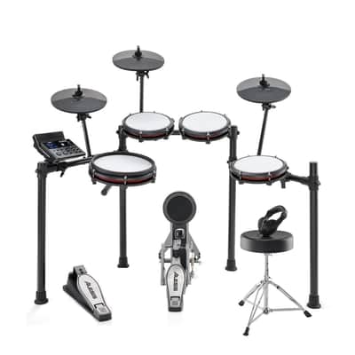 Alesis Nitro Max Kit Electronic Drum Set Bundle with Throne and Headphones image 1