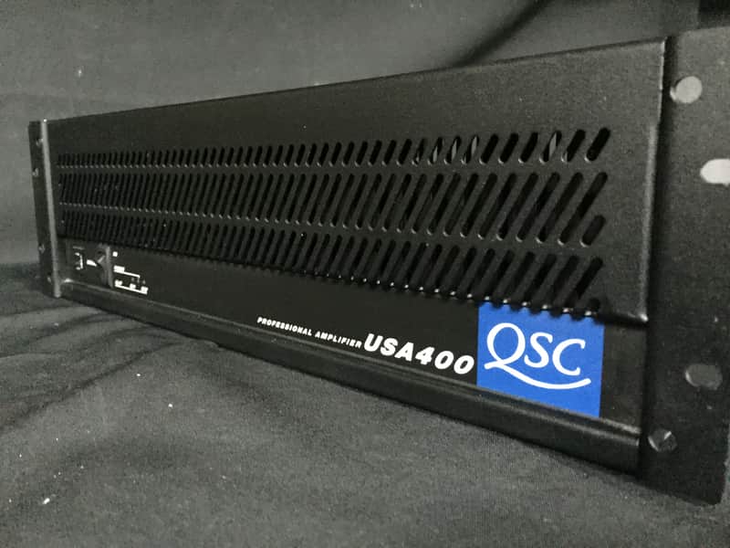QSC USA 400 stereo power amp 2000? Black | Reverb