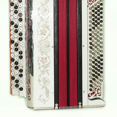 Vintage Russian Bayan Handmade 100 Bass Button Accordion, Decorated Original Soviet Bayan, Powerful Deep sound, Rare Old Bajan Accordeon, 2433 image 6