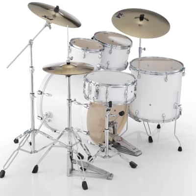 Export 5 Piece Shell Pack 22/16/13/12/14 Pure White with Hardware (Cymbals Sold Separately) image 4