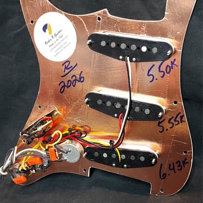 Rock'n R Guitars Loaded SSS for Strat Pickguard W/GM Alnico 5 62z's & Mods 2026 - Cotton image 2
