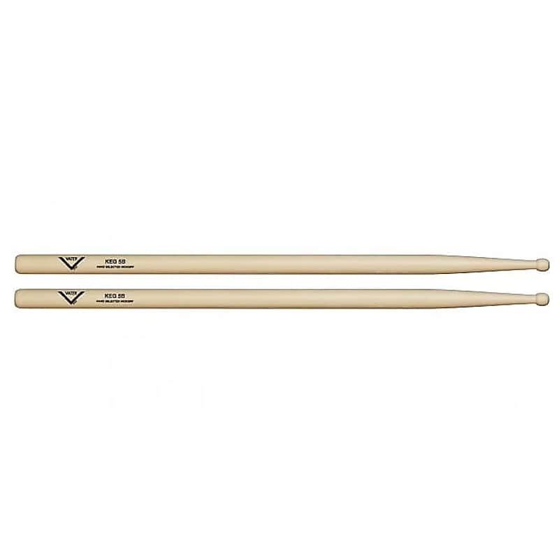 Vater VHK5BW 5B Keg Hickory Wood Tip Drum Sticks (Pair) image 1