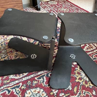 K&M Table Monitor Stands - Black metal image 2