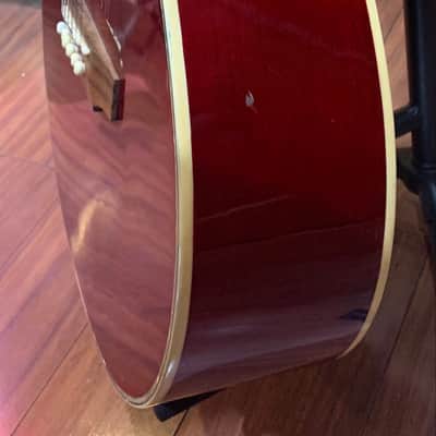 2008 Jay Turser JTAC-43 transparent red acoustic image 18