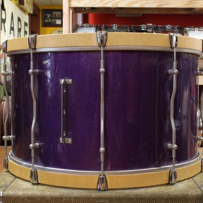 Andante 16x28 Marching Bass Drum in Purple Sparkle Lacquer image 5
