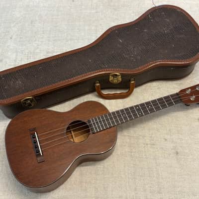 Vintage Martin 1T Mahogany Tenor Ukelele Nazareth, PA 1940’s-1950’s + Chipboard Case image 2