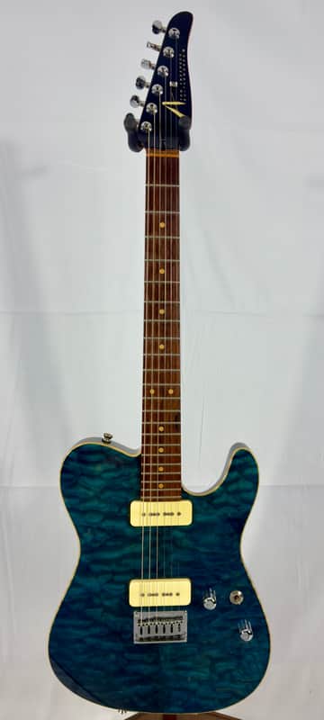 Tom Anderson Guitarworks Hollow Cobra 2000 - Deep Ocean Blue W/ Binding image 1