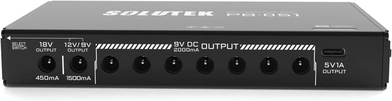 Rechargeable Guitar Pedal Power Supply 12800 10-Outputs High-Current 2000mA 9V 12V 18V 5V for Pedal Board and more devices | Convenient Quiet Powerful Compact | Model PB-051 image 1