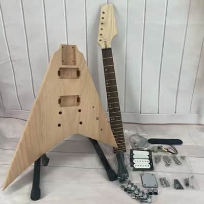 Red Basswood 5 String Bass Body, Maple Neck image 5