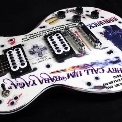 Custom Painted and Upgraded Epiphone Les Paul Studio LT-Aged and Worn With Graphics And Matching Headstock image 17