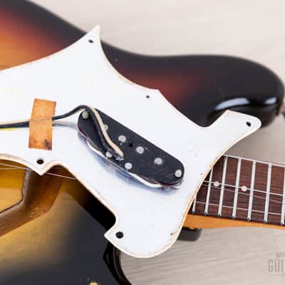 1966 Fender Mandocaster Vintage Electric Mandolin Sunburst, 100% Original w/ Case image 20