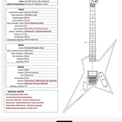 ESP LTD ESP LTD SD-1 Limit- Sammy Duet Star  2021 - Black image 21