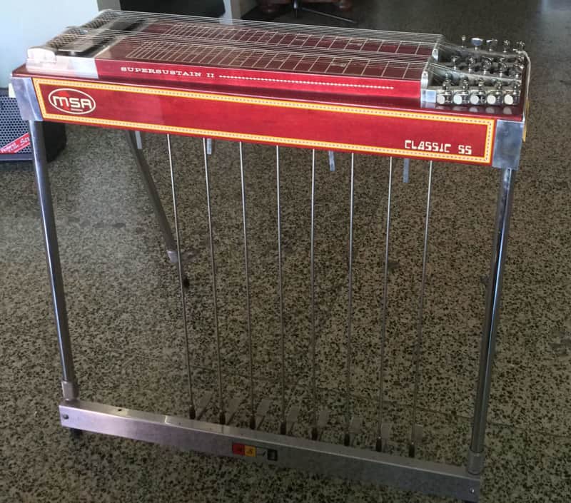 MSA Classic 55 Double Neck Pedal Steel Red image 1