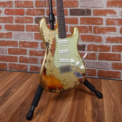 Fender Custom Shop SR25 61 Stratocaster Super Heavy Relic Gold Sparkle over 3-Color Sunburst 2025 w/OHSC image 3