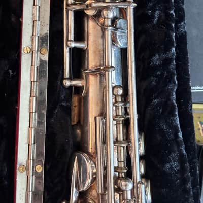 1931 Selmer Paris "Cigar Cutter" Super Sax Alto Saxophone, Silver Plate image 5