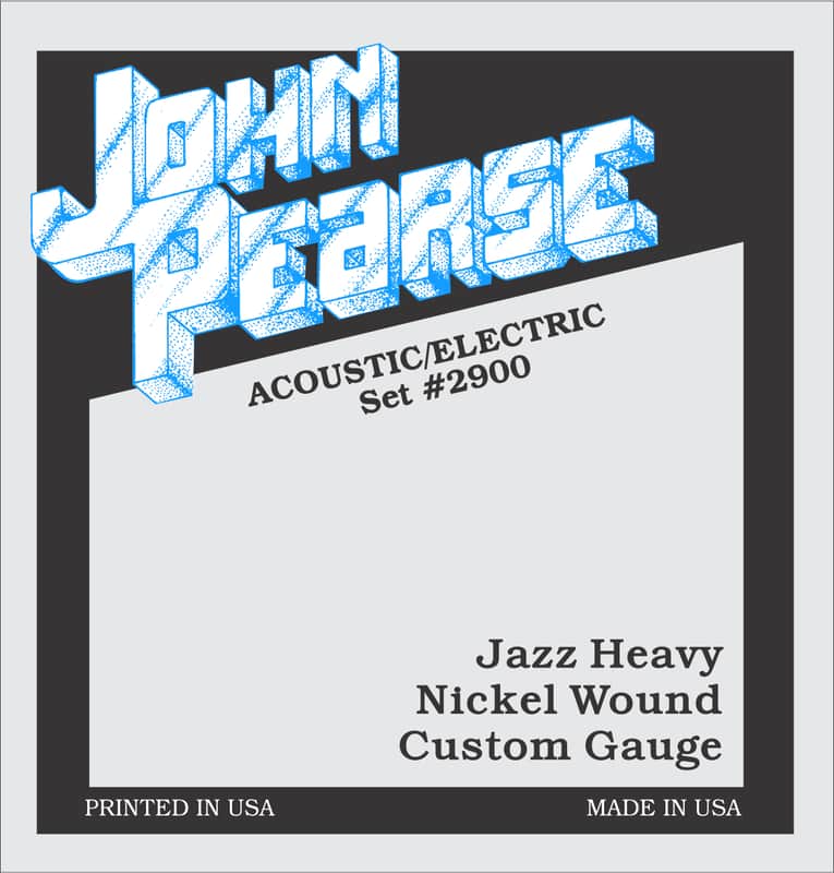 John Pearse 2900 Pure Nickel Wound Jazz Heavy Electric Guitar Strings - 13-56 image 1
