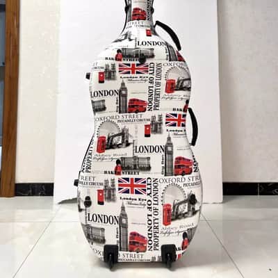 4/4 Cello Case Carbon Fiber Cello Box Carry for pyramid colour,free shipping image 4