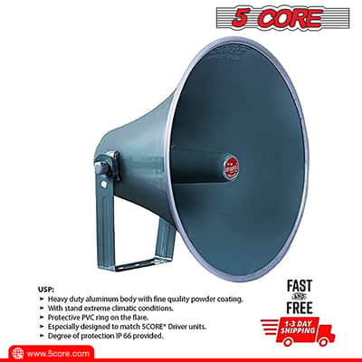 5Core Indoor Outdoor PA Loud Speaker Horn 18 Inch + Compression Driver Unit 600W PMPO RH18+DU60 image 3